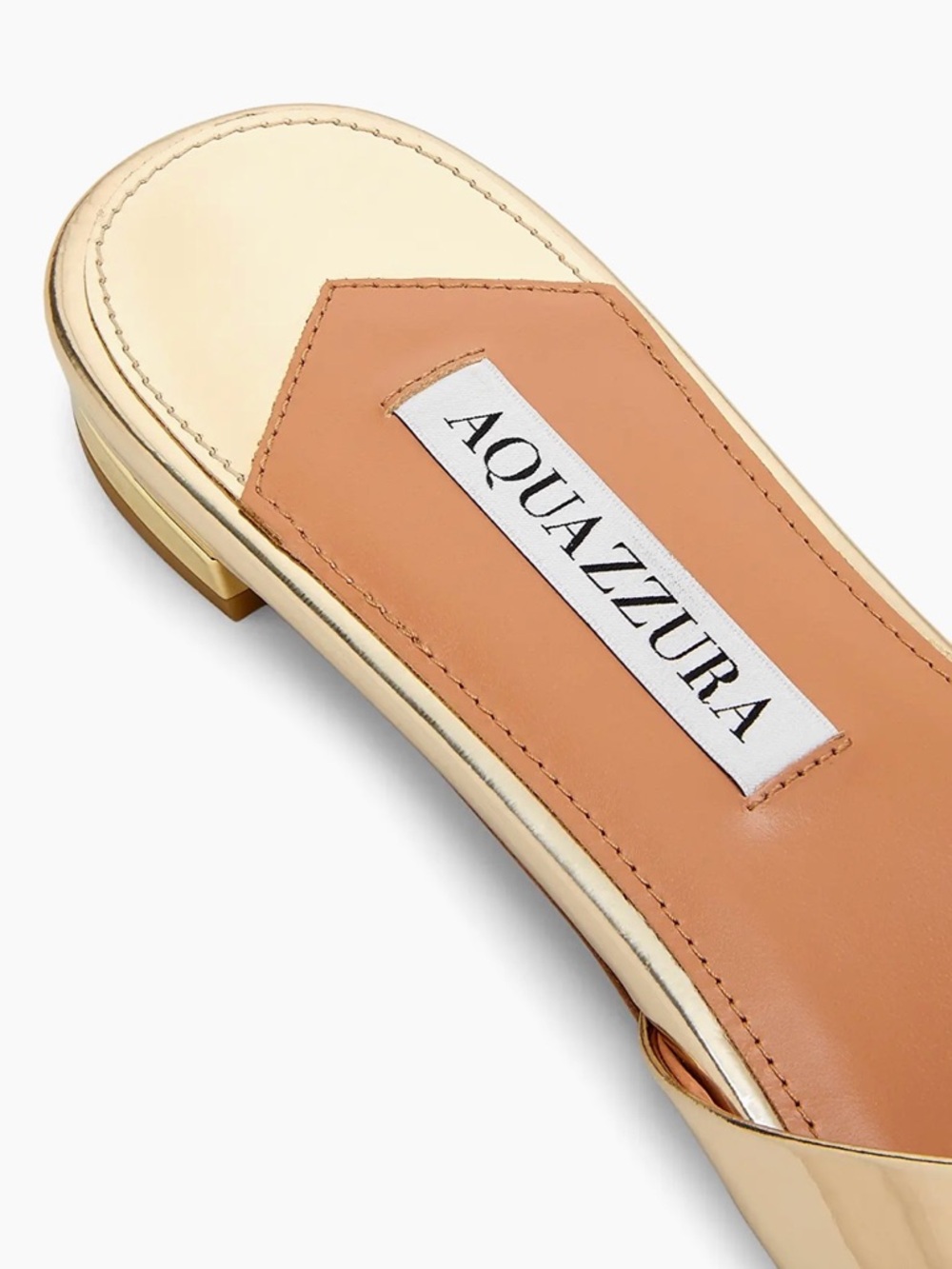 Aquazzura - Tati Leather Slide Sandals - size 37.5 - Picture 3 of 8